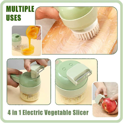 AlvoSlice 4-in-1 Pro Portable Electric Vegetable Cutter Set
