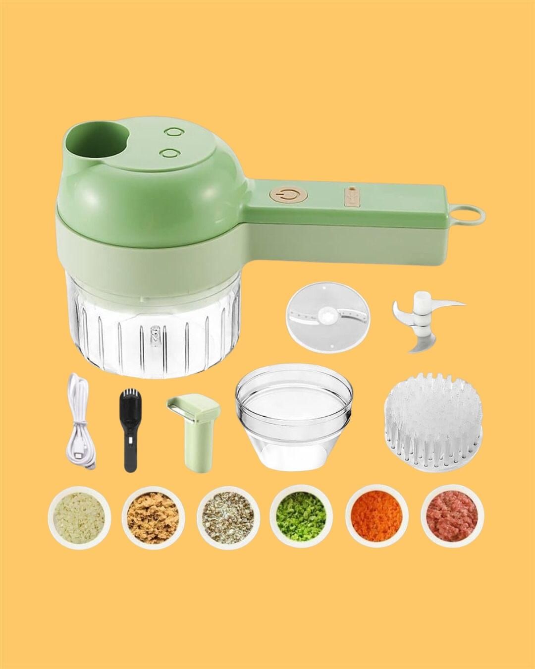 AlvoSlice 4-in-1 Pro Portable Electric Vegetable Cutter Set