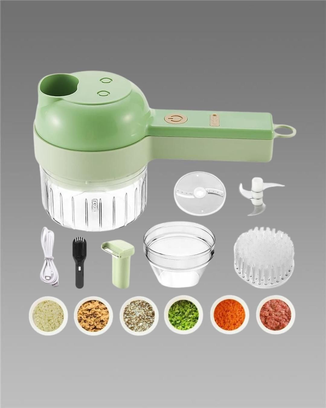 AlvoSlice 4-in-1 Pro Portable Electric Vegetable Cutter Set